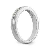 Bijeli platinasti vjenčani dijamantski okrugli prsten, veličina 8