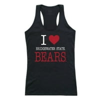 Love Bridgewater State University Bears Womens Tank Top Crno