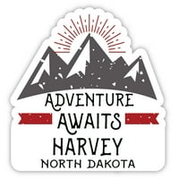 Harvey North Dakota Suvenir Vinil naljepnica za naljepnicu Avantura čeka dizajn