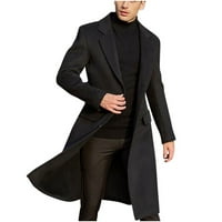 Muškarci britanskog stila pune boje dugački modni topli vuneni nad jaknom kaput