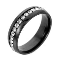 prstenovi za teen djevojke, kristalni prsten od nehrđajućeg čelika za muškarce i žene modni par prsten