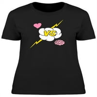 Srce vs mozak Doodle majica žene -image by shutterstock, ženska velika