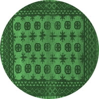 Ahgly Company Zatvorena okrugla jugozapadna smaragdna zelena tepih za zelenu zemlju, 4 'krug