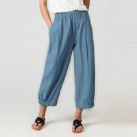 Levmjia široke pantalone za noge za žene plus klirens solidne hlače u boji ravne pantalone hlače