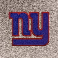 Muške antigua Oatmeal New York Giants apsolutni chenille pulover hoodie