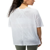Paille Dame Solid Boja Casual majica ActiveWeard Yoga Majica Scoop vrat Trčanje za trčanje