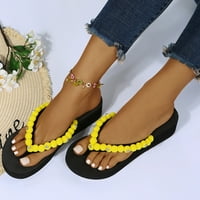 Puawkoer ženska ljetna kolica za nošenje nokšica kućica kupatila klizanje na klinovoj plaži Otvori nožni sandale Flip Flops cipele