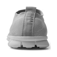 Crocowalk ženske casual tenisice lagane šetnje cipele pletene gornje čarape tenisice Muške staklene cipele Sportska modna lista na sivoj boji 8