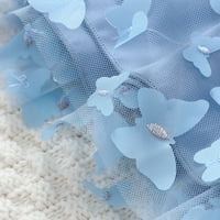 Dyfzdhu Girls Haljina Djeca Toddler Baby Girls Proljeće Ljeto Print Ruffle Tulle Butterfly haljina bez rukava