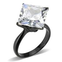 Žene svijetlo crni prsten anillo para mujer y ninos djevojke prsten od nehrđajućeg čelika sa AAA CRT CZ u Clear Beth