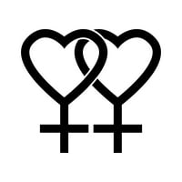 Gay Pride lezbijski simbol naljepnica naljepnica Die Cut - samoljepljivi vinil - Vremenska zaštitna - izrađena u SAD - Mnogo boja i veličina - LGBT LGBTQ