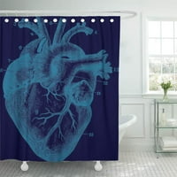 Neuredno ljudsko srce anatomija roba Vintage orgulja ljubav kupatilo DECORUC HARWARD Tuš za kupanje