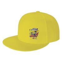 CEPTEN muški i ženski hip hop ulični stil s Abarth logotip podesivim bejzbolom ravne naplate sakupljače žute boje