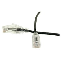Offe Slim Cat Ethernet patch kabel, pukotina, crna - 14ft