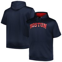 Muški profil Navy Boston Red So Big & Vill Contrast s kratkim rukavima Pulover Hoodeie