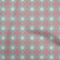 Onuone baršunaste ružičaste tkanine geometrijske pločice dijamant sa križnom tkaninom za šivanje tiskane ploče od dvorišta širom dvorišta