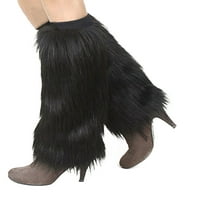 Topla moda FAU krzno pune boje dugačke nogu toplije za čizmama za zimske žene