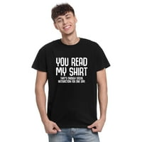 Totallystorn pročitali ste moju košulju dovoljno društvene interakcije za jedan dan Novost sarkastične smiješne muške grafičke majice