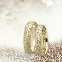 Floosmoahouse Finger prsten cvijet isklesan elegantan izvrsni parkinje ugraviranim prstenom za poklon