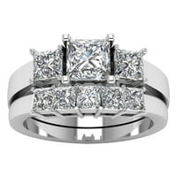 Luksuzni sjajni nakit puni dijamantni prstenovi vjenčani moderni prstenovi obećavaju prstenove