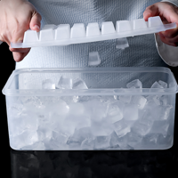 Ledena ladica Jednostavno izdanje bijelih ležišta leda, kocke