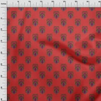 Onuone viskoza šifon svijetlo crvena tkanina od lišća i cvjetnog bloka DIY odjeća za preciziranje tkanine Tkanina od dvorišta široko