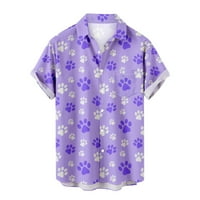 Zermoge Bluzes Majice za muškarce na čišćenju Prodaja Men Ležerne tipke Ispiši s džepom Bluza s kratkim rukavima