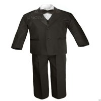 Crna dječak vjenčanje Svečana zabava Nema repa Tuxedo odijelo SZ S L XL 2T 3T 4T -20