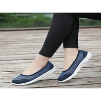 Colisha ženske casual cipele čipke hodanje cipele Neklizajuci Ženski čizme Udobne klizanje na tamnoplavoj boji 7.5