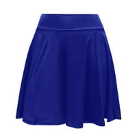 Ženska osnovna svestrana suknja plus veličina rastezljiva casual na ležernom obliku u obliku linije mini klizač s kratkim dame odjećom
