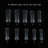 Clear Nail formi Full Cover Brzi građenje Gel kalup savjeti za nokte Ekstenzija za nokte DIY alat za manikir, tipovi za brzogradnju, vrhovi gela kalupa