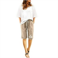 Giligiliso Žensko ljeto tiskovina Pet bodova Velike veličine pamučne hlače Ležerne hlače Hlače