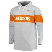 Muška heather siva Teksas narančasta Teksas Longhorns Big & Visok dugi rukav duksey duksey majica