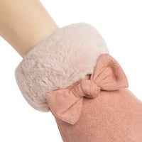 Par lijepe žene tople rukavice lukvene antilop tople rukavice stilski zimske rukavice na dodir skeniraju višenamjenske tople rukavice za ženu koja nosi ružičastu