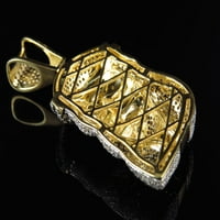 Ekskluzivni 10k žuti zlatni originalni dijamant 3D Isus Privjesak