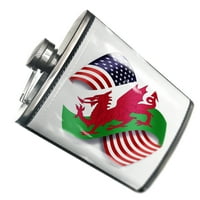 Flask Infinity zastava SAD i regija Walesa Ujedinjeno Kraljevstvo