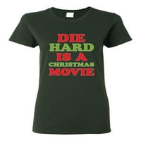 Die Hard je božićni film Ženska grafička majica, Šumska zelena, srednja