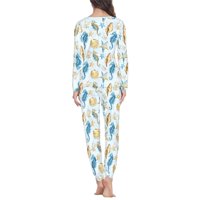 Pzuqiu stilski zaslov za žene pidžama set morskog kornjača cvijet yoga jogger sportske odjeće, termički skit za spavanje za spavanje odjeće modna noćna odjeća, veličine 5xl