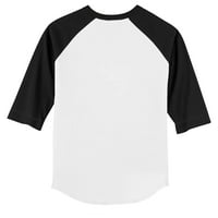 Mladića Tiny Turpap bijela crna Oakland Atletika morski pas 3 majica 4 rukava