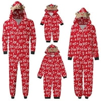 Božićne pidžame za obiteljske skokove pajamas s kapuljačom sa kapuljačom ROMPERS PJS Porodična pidžama