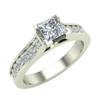 Zaručni prstenovi Princess rez dijamantski prstenovi za žene 14k bijelo zlato CT TW