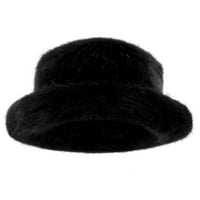 Koloptilnost Žene Zimske debele tople nosele Fluffy Furry Hat Cap Chic Panama kapa