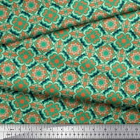 Soimoi zelena poliester Crepe tkanina bešavna marokanska damaska ​​otisak šivanja tkanine dvorište široko