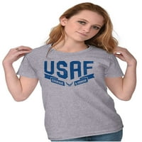 Air Force Vintage Banner Logo Ženska majica Dame Tee Brisco Marke L