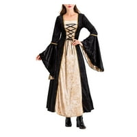 Renesansne haljine za žene Velvet Irska duga haljina Srednjovjekovna vještica kostim kostimi kostim kostima
