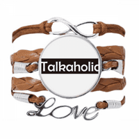 Stilska riječ Talkholic Art Deco modna narukvica Ljubavni lanac ukras za ručni pojas