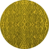 Ahgly Company u zatvorenom okruglom apstraktno žutim modernim prostirkama područja, 6 'runda