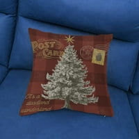 Bacite jastučnu kućicu Dekorativno teško da biste izblijedjeli božićni sanjački izlazni jastuk uzorak kućni dekor za domaćinstvo FLA CRNO