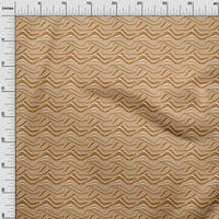 Onuone pamučne kambric Tawny smeđa tkanina apstraktna pruga haljina materijala materijala od tkanine od dvorišta široko