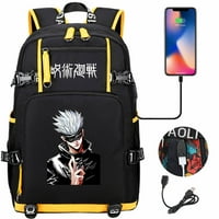 Bzdaisy multi-džepni ruksak za džujutsu sa USB punjenjem i prijenosom za djecu za djecu tinejdžerku